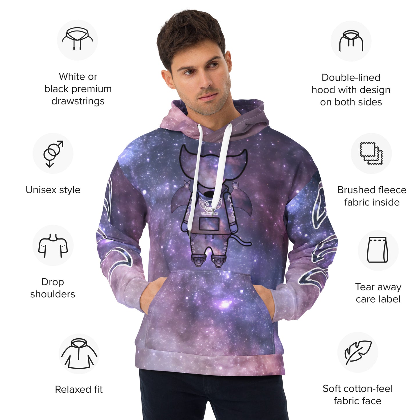 Cute BaTKaTT Unisex Hoodie (Cosmic)