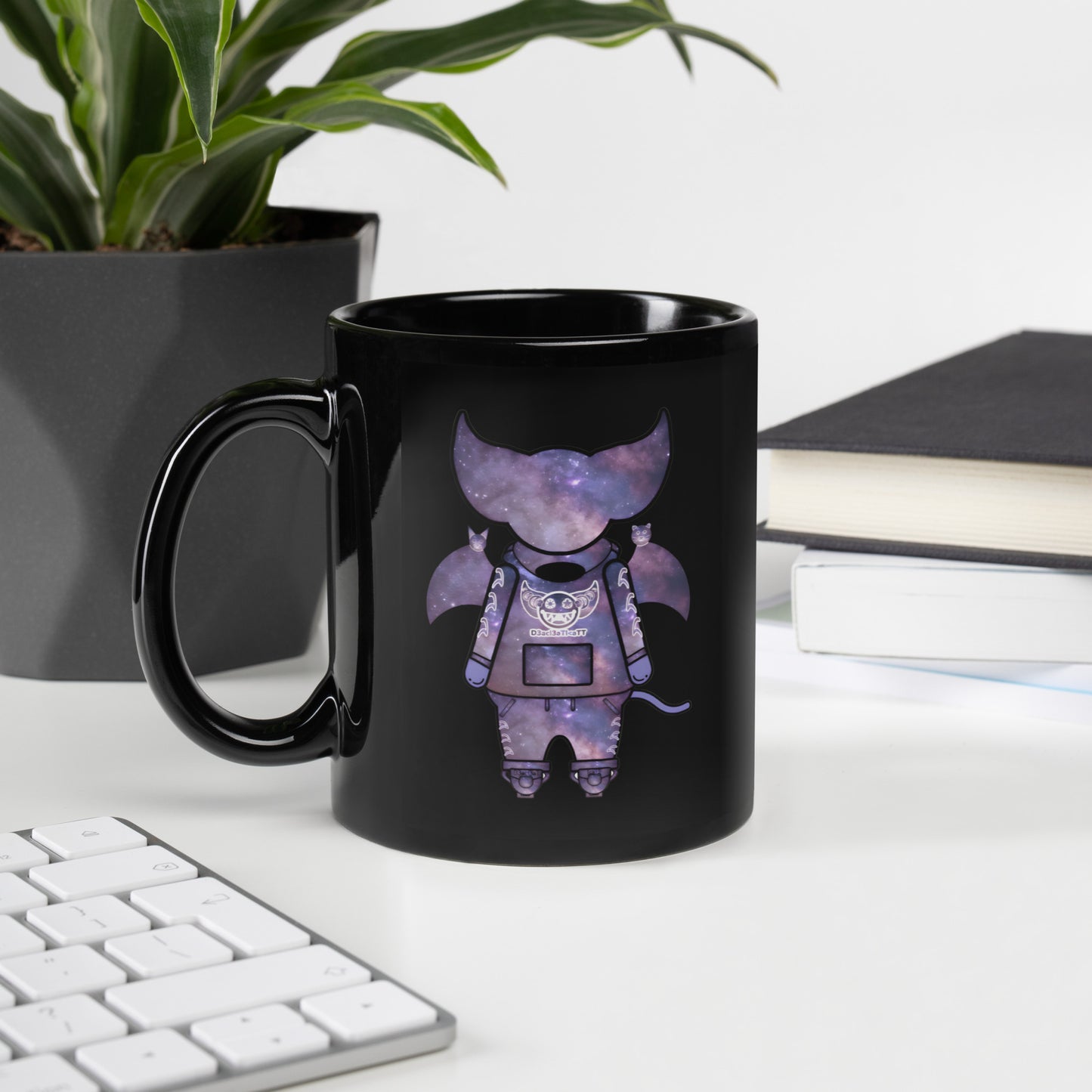Cute BaTKaTT Glossy Mug (Black)