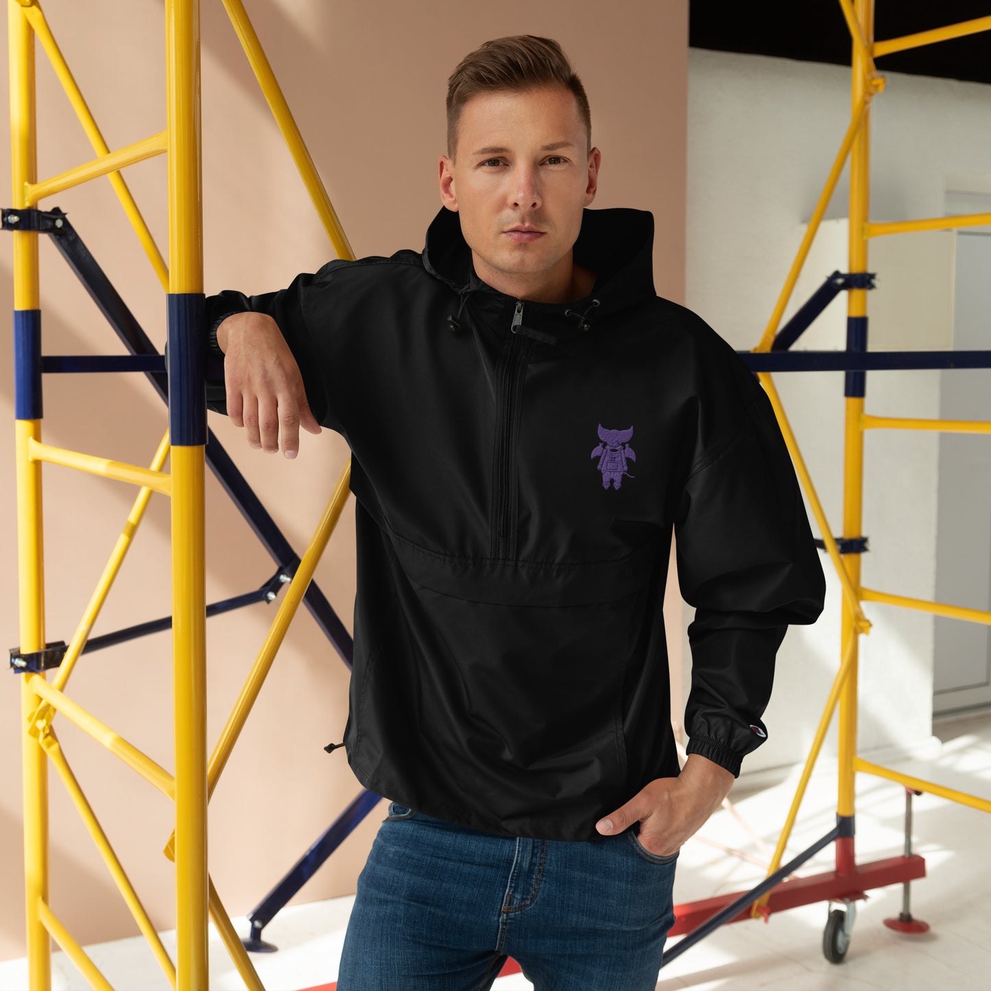 Cute BaTKaTT Embroidered Champion Packable Jacket