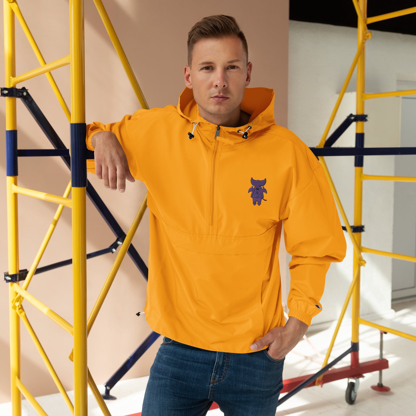 Cute BaTKaTT Embroidered Champion Packable Jacket