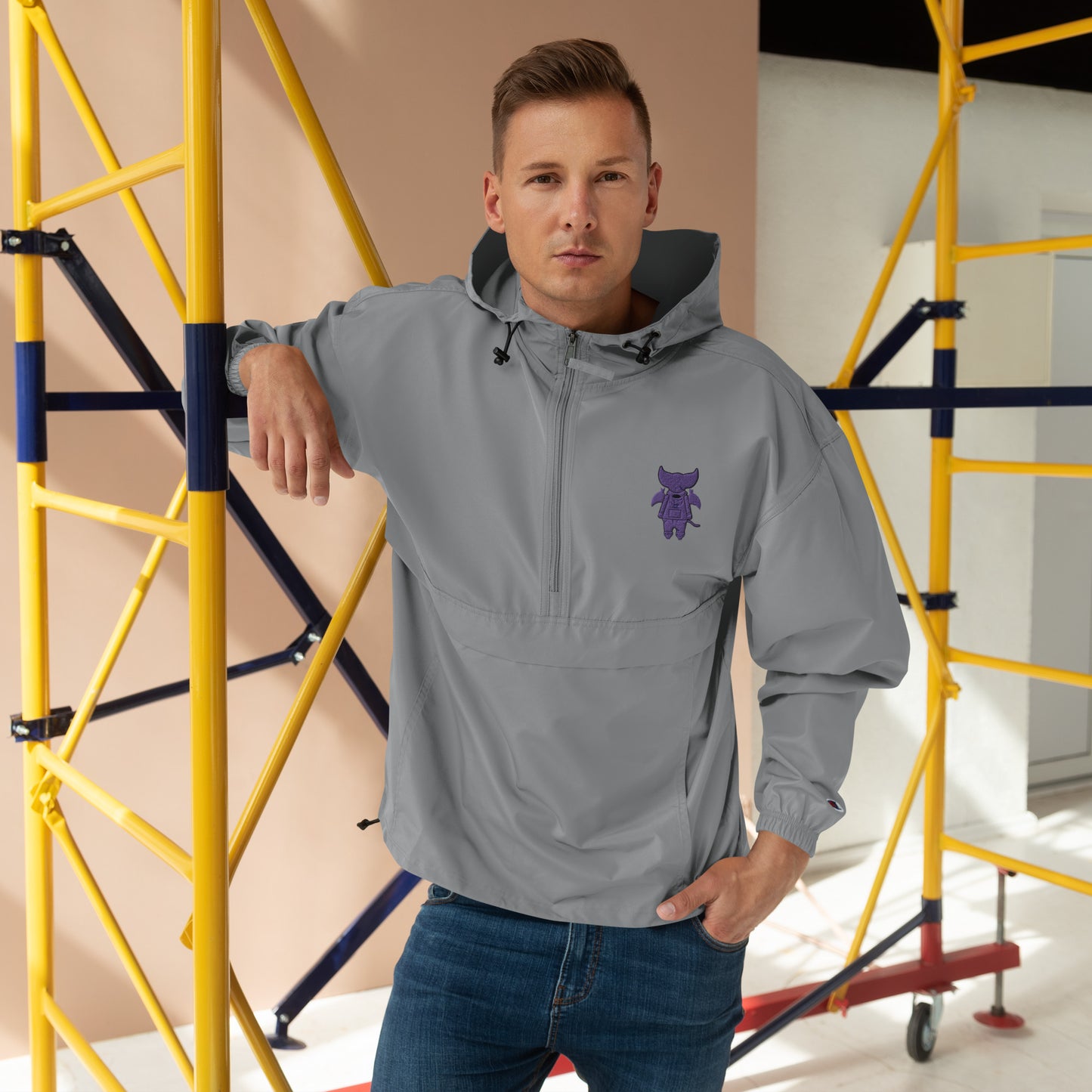 Cute BaTKaTT Embroidered Champion Packable Jacket