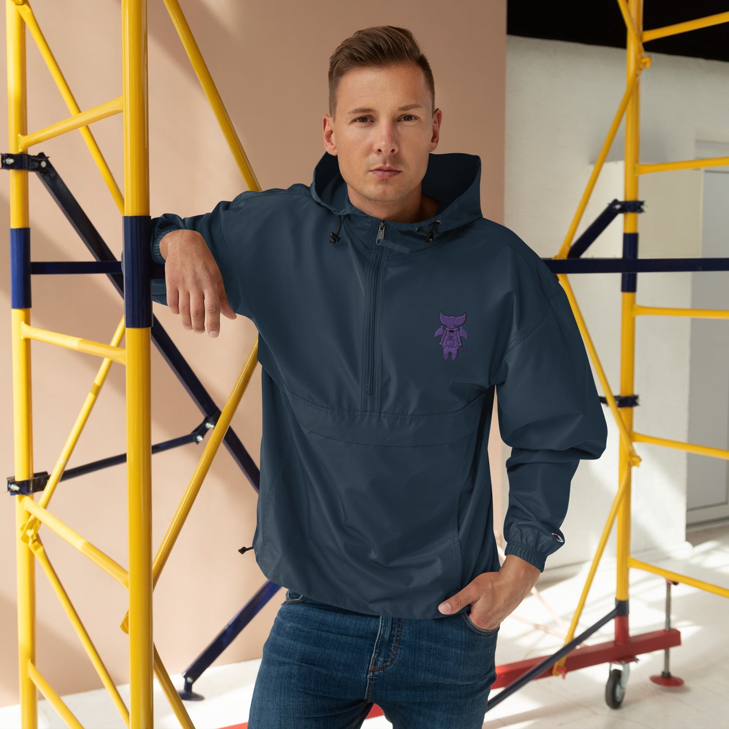 Cute BaTKaTT Embroidered Champion Packable Jacket