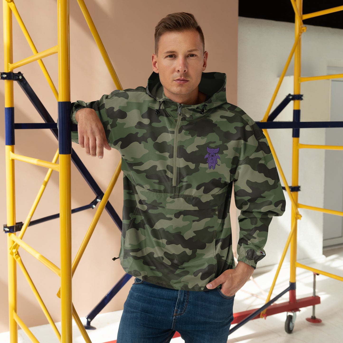 Cute BaTKaTT Embroidered Champion Packable Jacket
