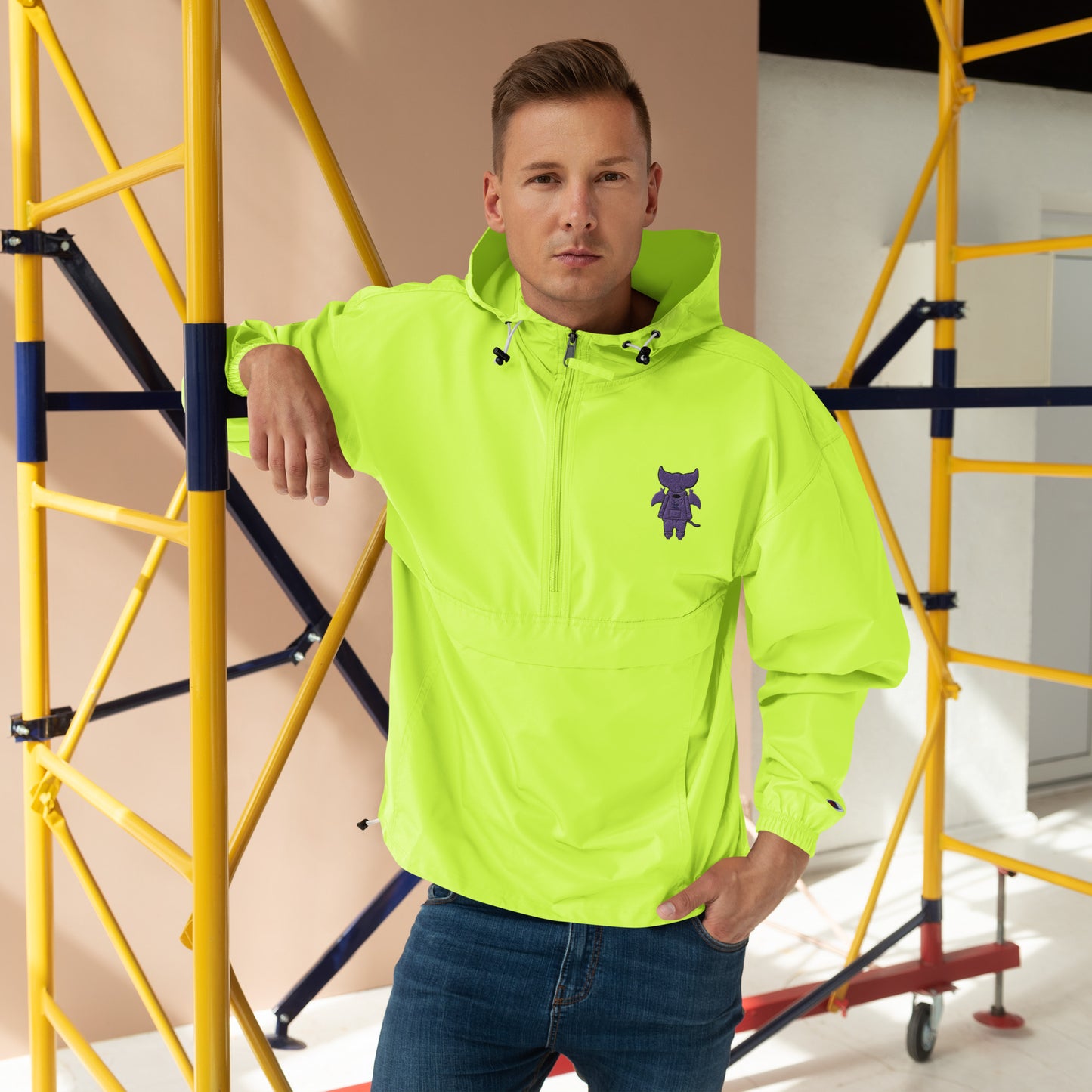 Cute BaTKaTT Embroidered Champion Packable Jacket