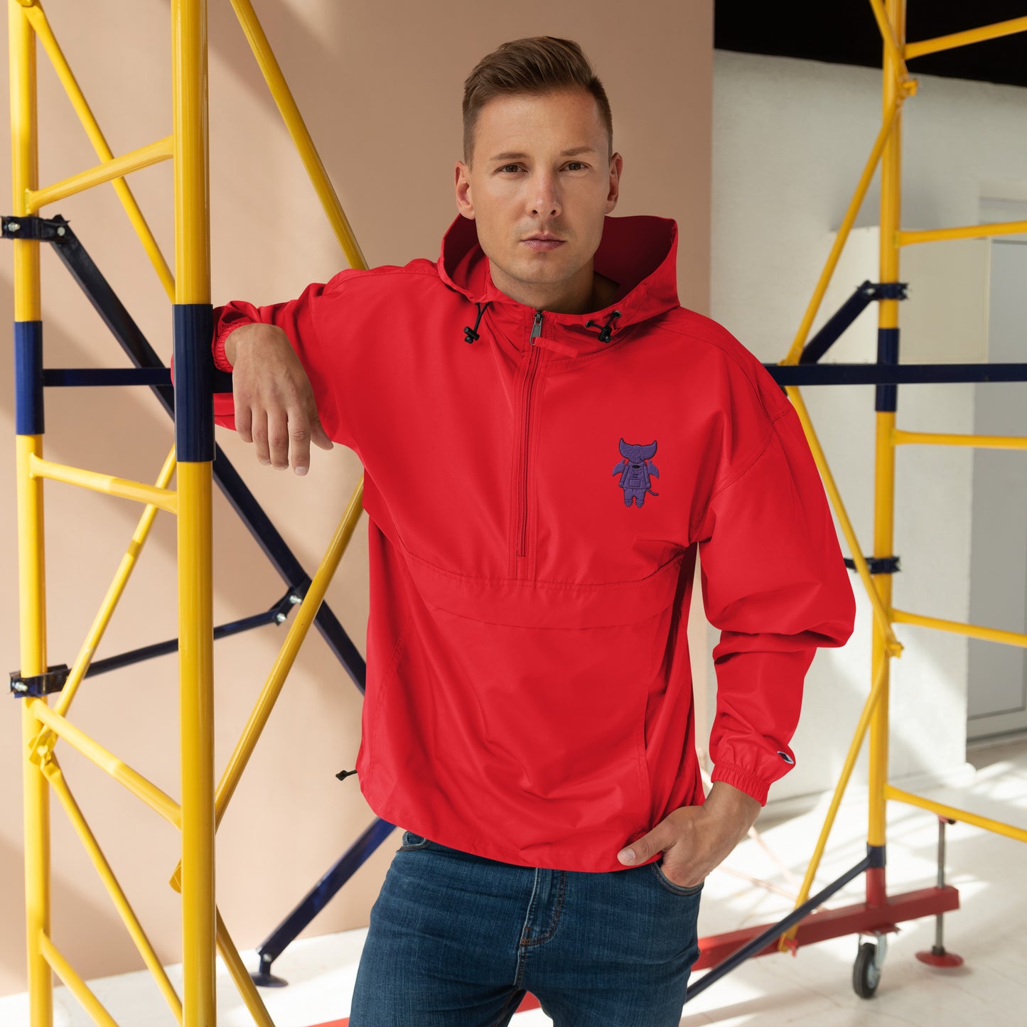 Cute BaTKaTT Embroidered Champion Packable Jacket