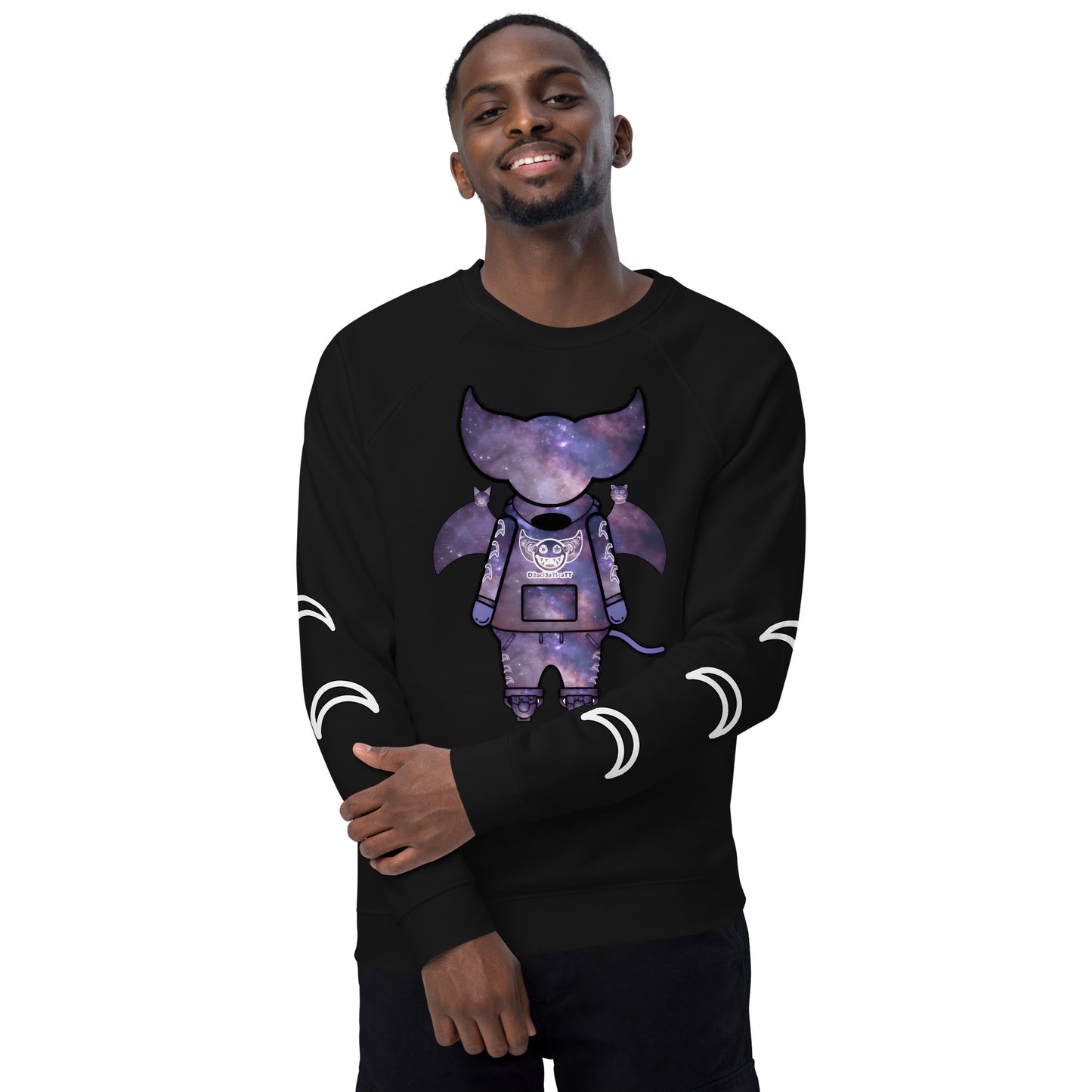 Cute BaTKaTT unisex organic raglan sweatshirt