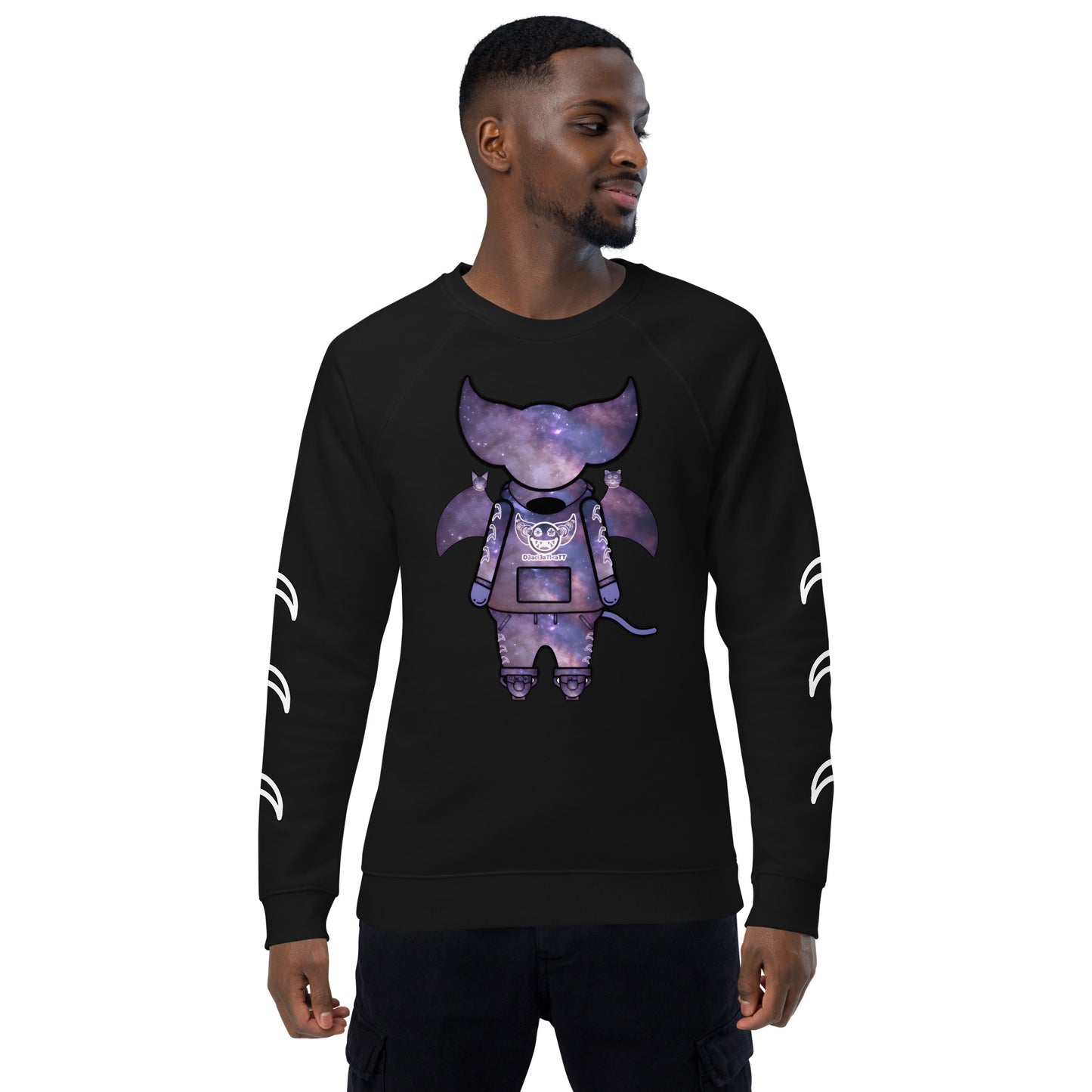 Cute BaTKaTT unisex organic raglan sweatshirt