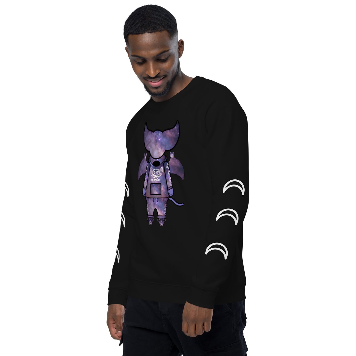 Cute BaTKaTT unisex organic raglan sweatshirt