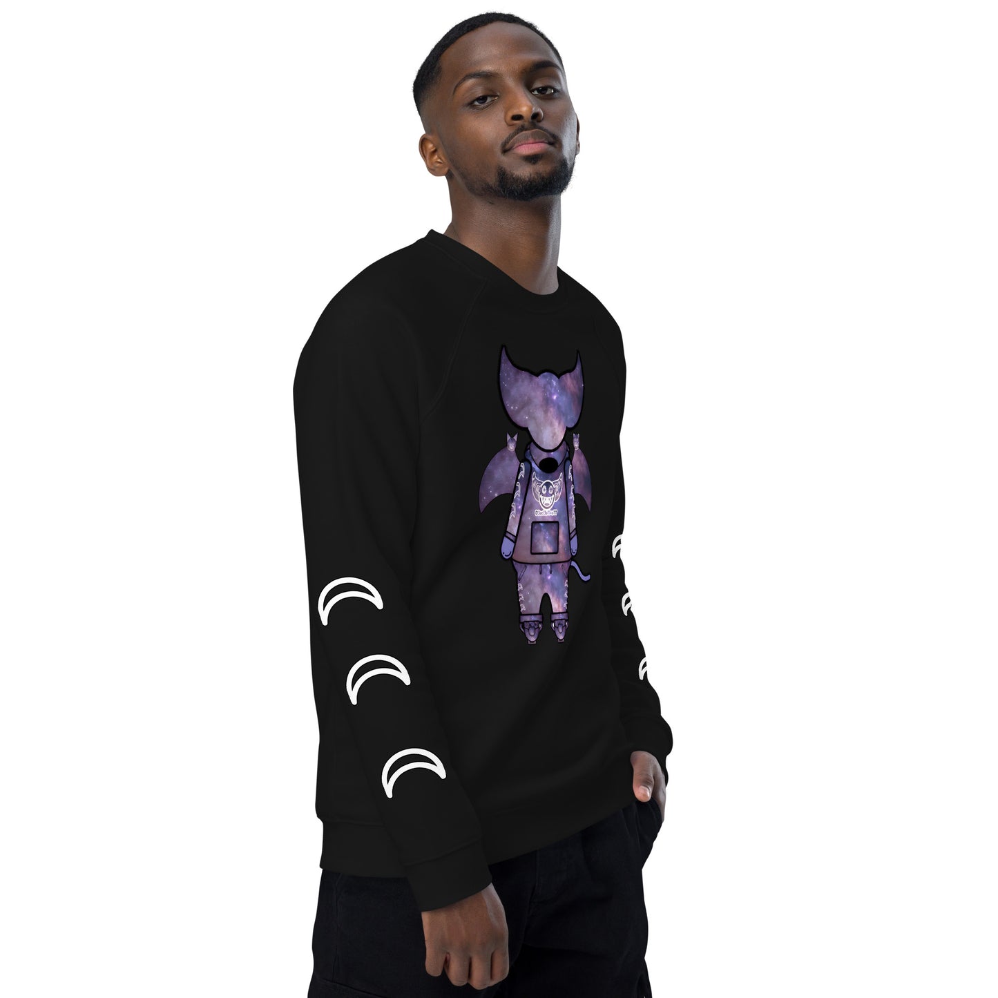 Cute BaTKaTT unisex organic raglan sweatshirt