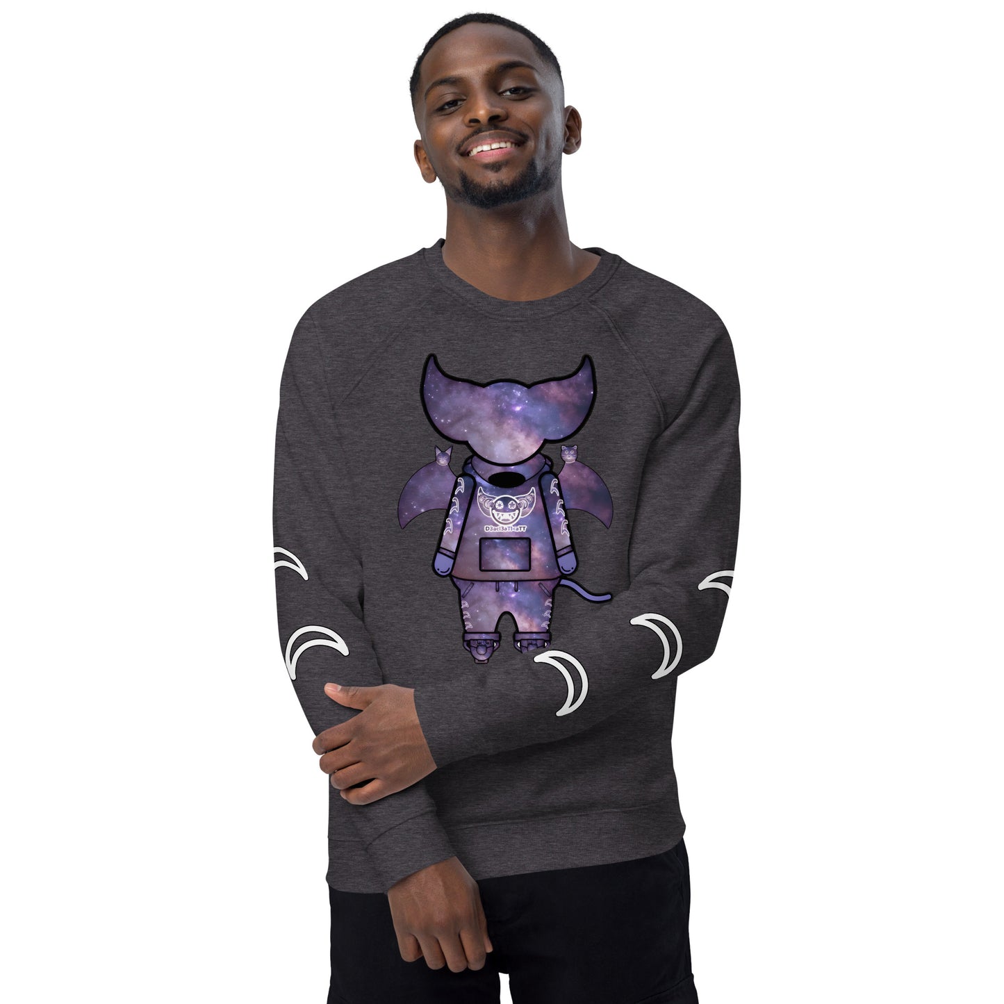 Cute BaTKaTT unisex organic raglan sweatshirt
