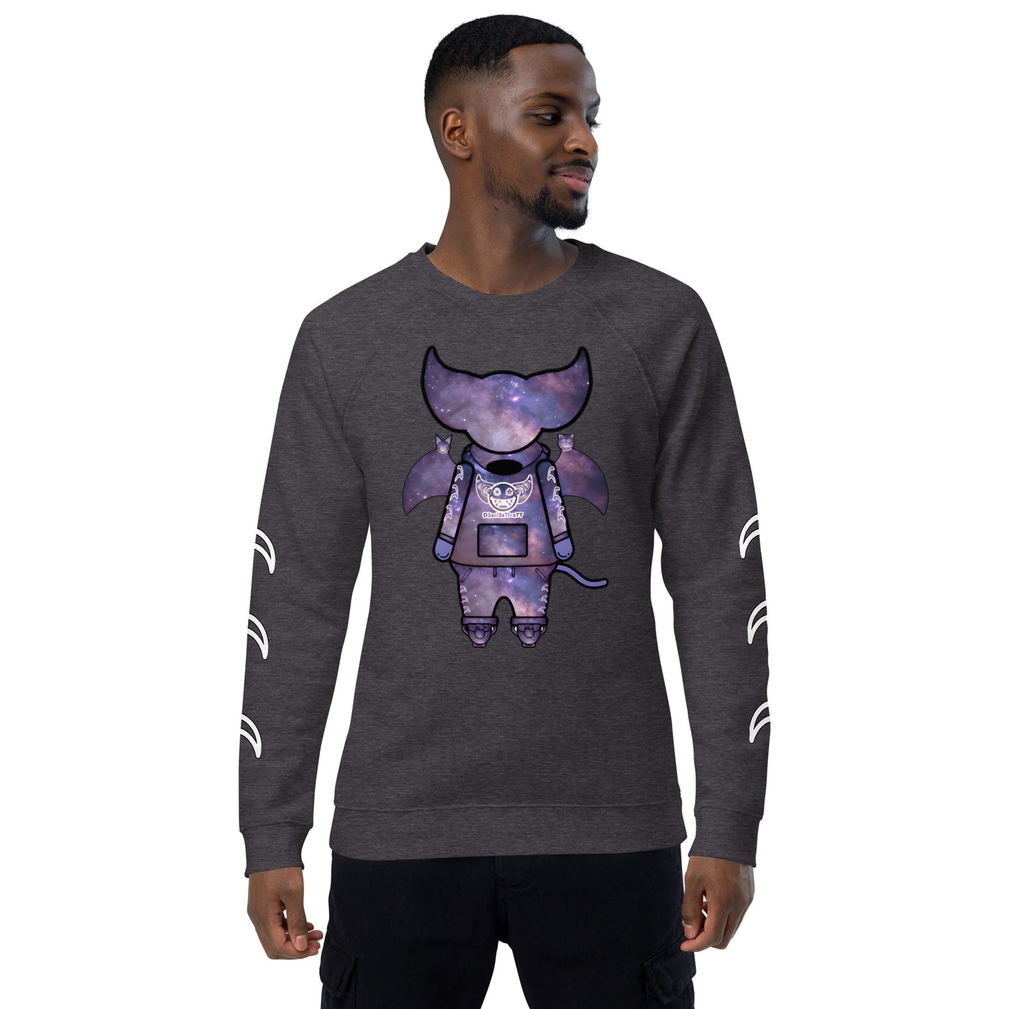 Cute BaTKaTT unisex organic raglan sweatshirt