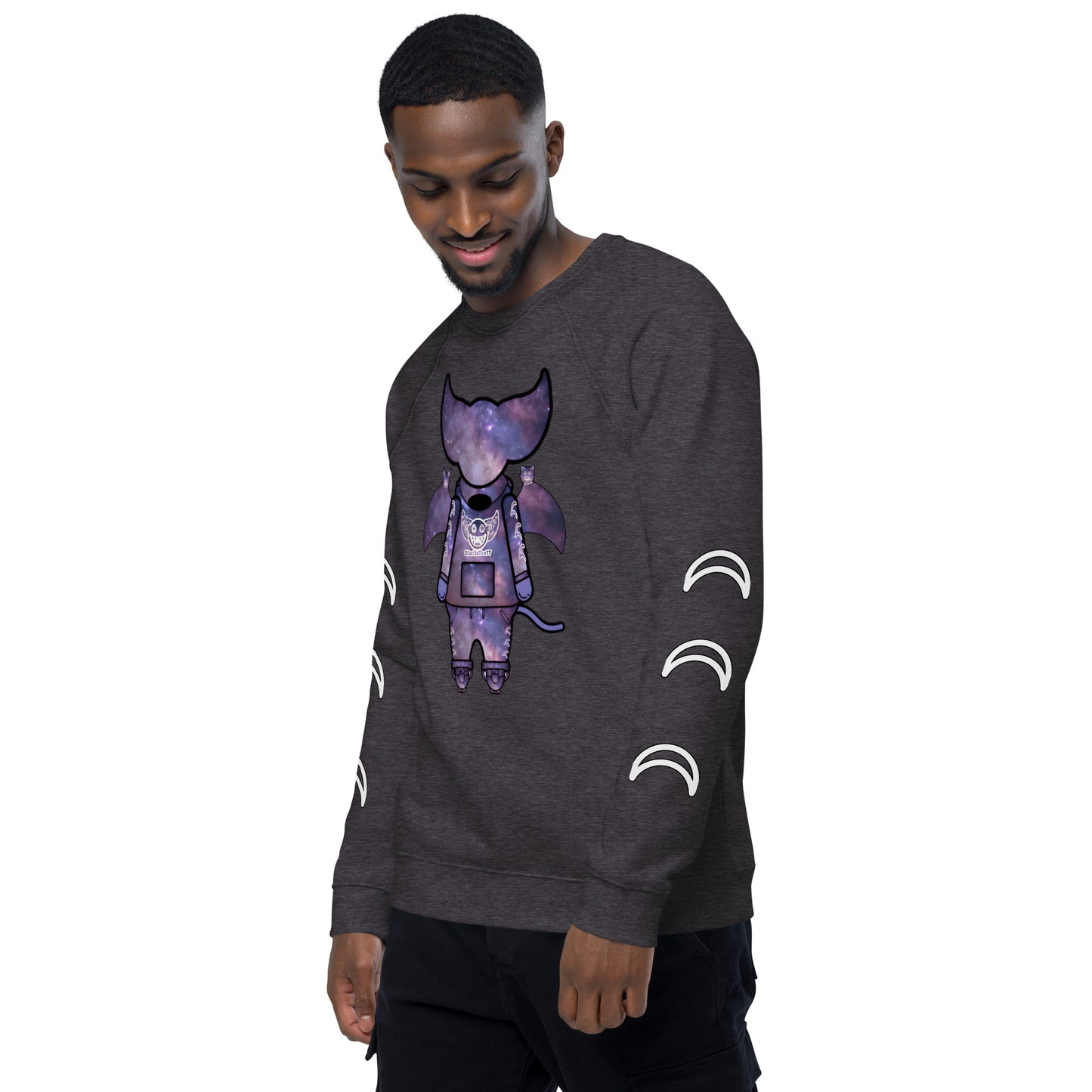 Cute BaTKaTT unisex organic raglan sweatshirt