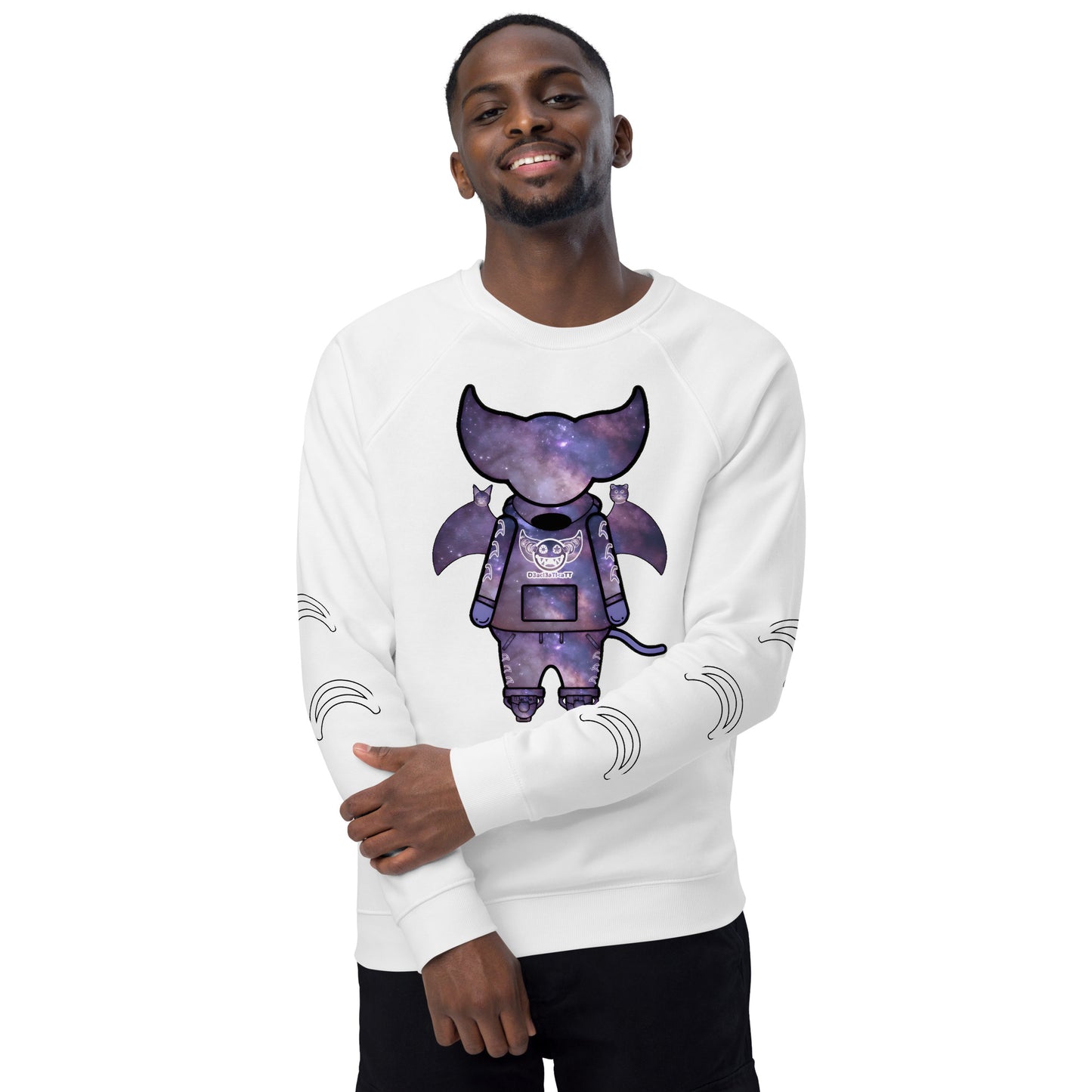 Cute BaTKaTT unisex organic raglan sweatshirt