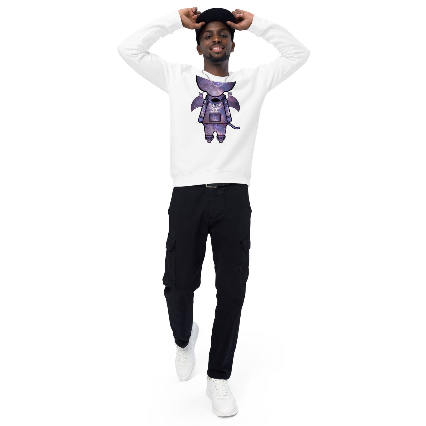 Cute BaTKaTT unisex organic raglan sweatshirt