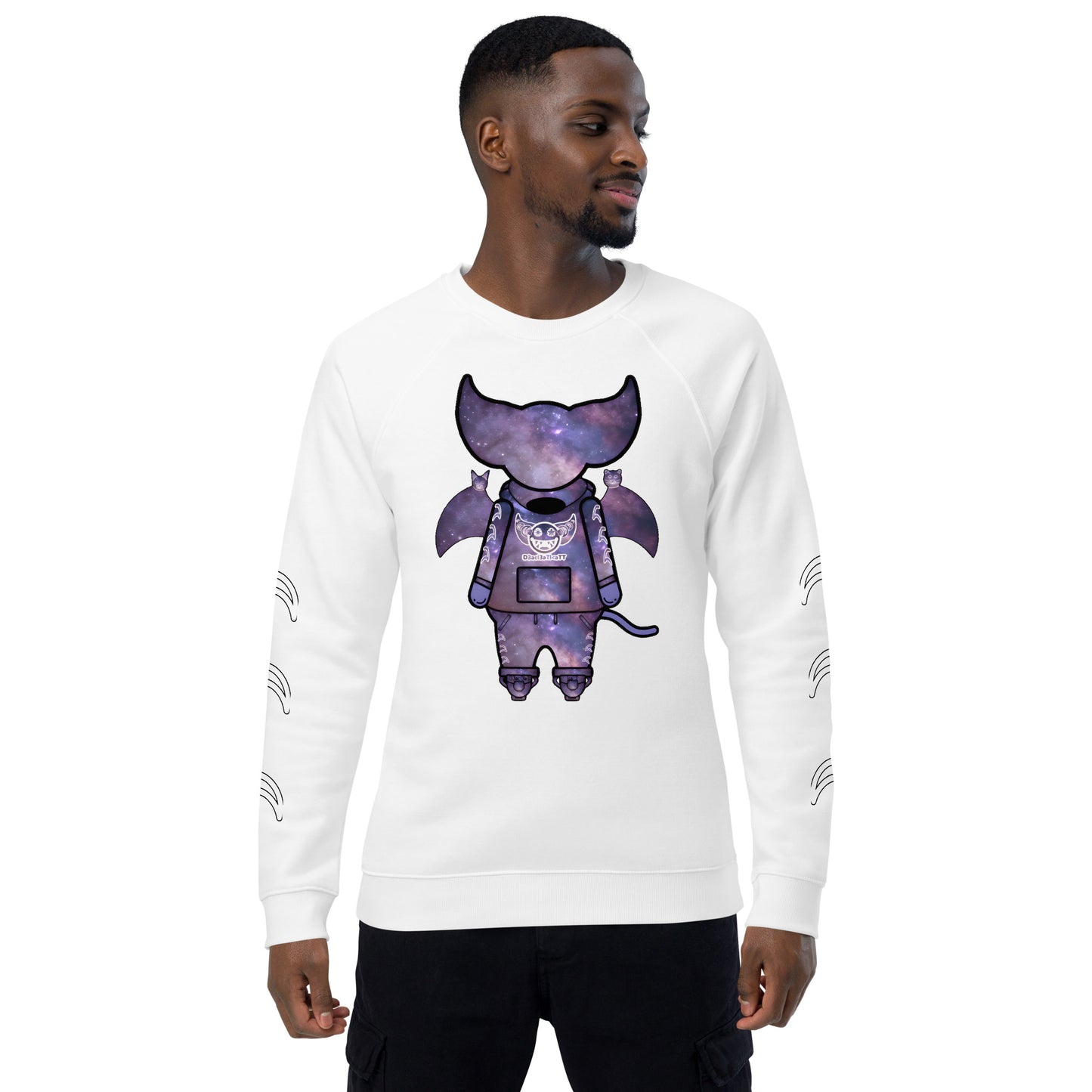 Cute BaTKaTT unisex organic raglan sweatshirt