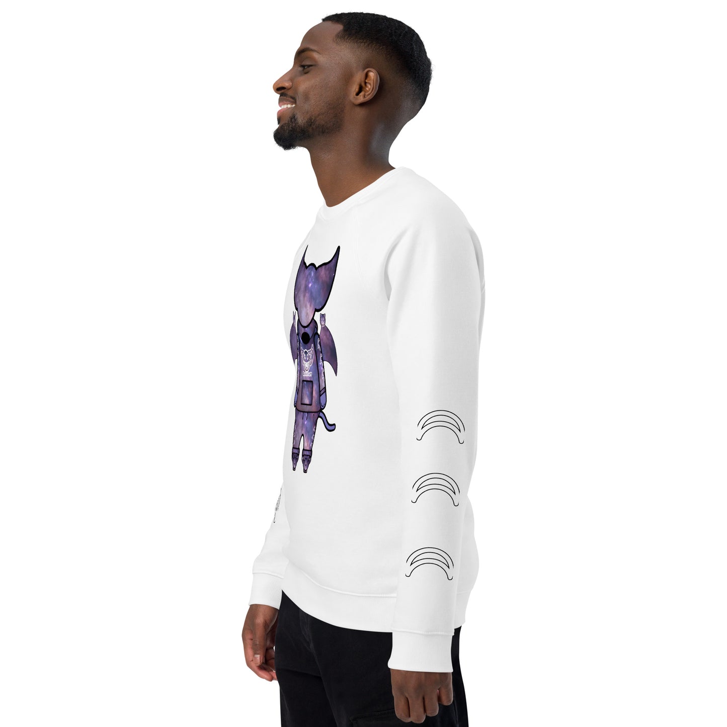 Cute BaTKaTT unisex organic raglan sweatshirt