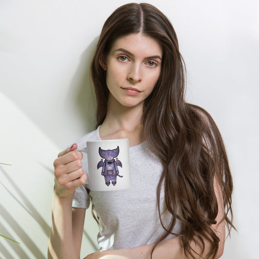 Cute BaTKaTT Glossy Mug (White)